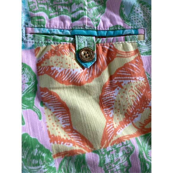 Lilly Pulitzer Originals Resort Fit Capri Sz 8 Seashells Beach Summer - Picture 8 of 10